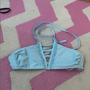 Blue top bathing suit